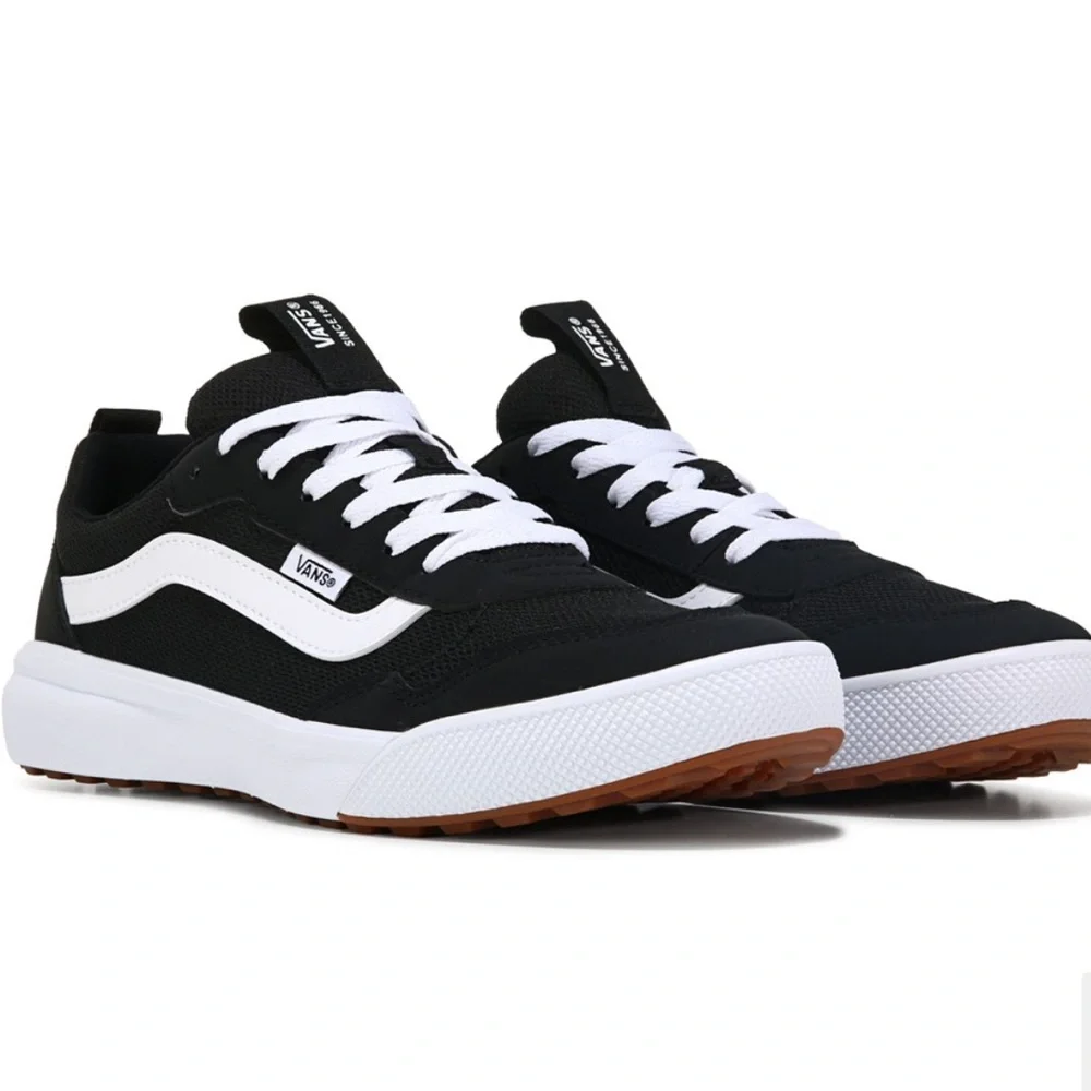 Vans Black and White Athletic Shoes - Picture 2 of 3